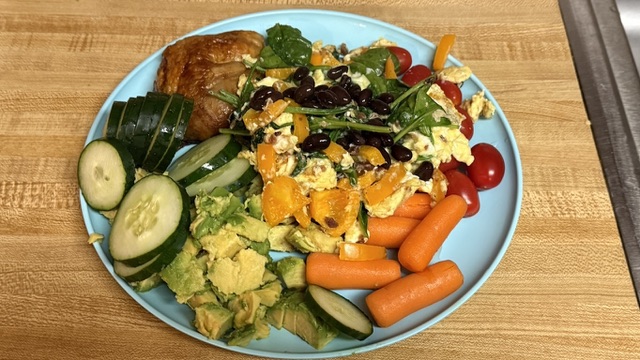 Chicken, Eggs & Vegetable Plate