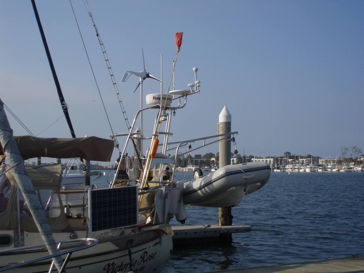 Dinghy in davits