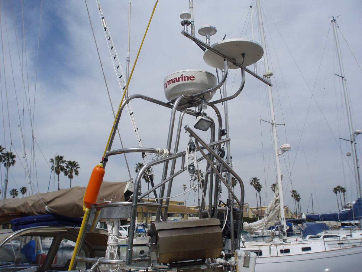 Davits folded